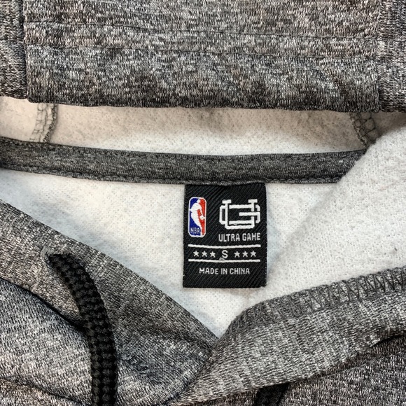 NBA Los Angeles Lakers Ultra Game Hoodie‎ Striped Hem Gray Purple Mens Sz Small - Picture 2 of 7